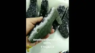 Amethyst mineral high-heeled shoes, all products are optional, over $200, worldwide shipping.