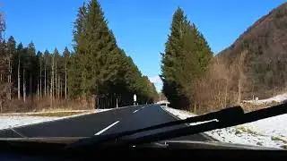 Driving on a winding road with Mercedes-Benz S205, 220CDI, 4Matic