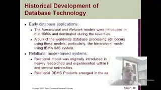 7  Brief History of DataBase Applications