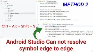 Android Studio Can not resolve symbol edge to edge