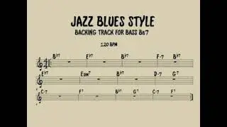 BASS Bb7 JAZZ BLUES STYLE 120 bpm #solo #solopractice #improvisation #musiceducation #müzikeğitimi 