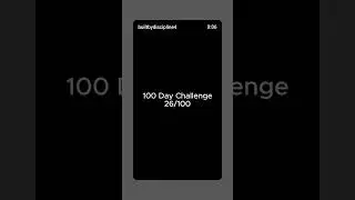 Day26/100-Progress is made one day at a time #dailyprogress #disciplineovermotivation
