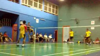 Arif Latif @Dewan Masyarakat Sarikei playing doubles