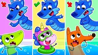 Sécurité à la piscine avec le dragon 🏊🐲 | Règles pour enfants | Petite Mimi🦄