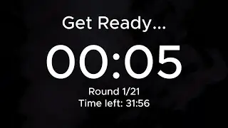 Vertical HIIT Interval Timer | 60/30 sec | 21 Rounds | with Tronic Dos Music (Electronic Music)
