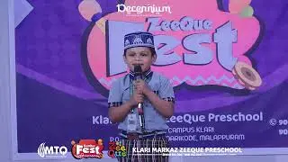 Arabic Speech | Muhammad Hadi | ZeeQue Fest 2025 | Klari Markaz ZeeQue Preschool 