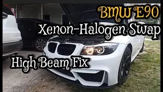 Неоригинальные фары для BMW E90/E91 / Решение проблемы отсутствия дальнего света