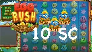 Egg Rush. Going for that big win!!! Fly birdie flyyy. Gimme gimme more eggs! 10sc bonus!! Organic.