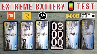 100% to 0% Battery Drain Test | Mi 10i 5G vs Realme 7 Pro vs Moto G 5G vs POCO X3 vs Infinix Zero 8i