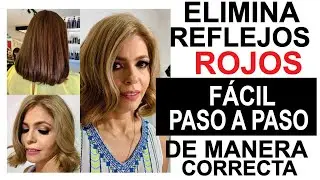 Como SACO EL REFLEJO ROJO DEL PELO,fácil técnica How remove the RED of my hair easly