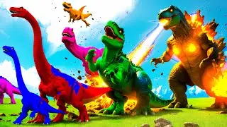 Long Slide Game With Cow Elephant Gorilla Hippopotamus Tiger - 3d Animal Game - Funny 3d Animals