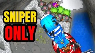 Using Only SNIPER MONKEY in Bloons Monkey City Map Mountain Terrain Round 17... 🐵