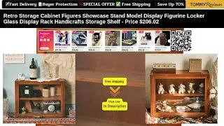 Retro Storage Cabinet - Vintage Figurine & Model Display Case with Glass Shelves #VintageDisplay
