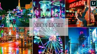 Neon Light Preset Lightroom Mobile Editing | C. Faith