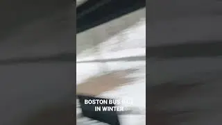 #boston suburbs bus ride in #winter #mbta