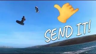 The Break, Kiteboarding at Lawson's Landing California, Kiteloops and Big Jumps