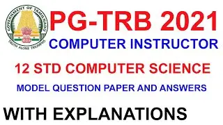 TRB Computer Instructor |12 STD COMPUTER SCIENCE | MODEL QUESTION PAPER AND ANSWERS | VIBRANT ONLINE