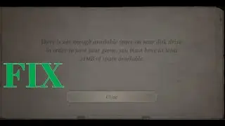 Resident Evil Village - Not enough available space on your disk fix