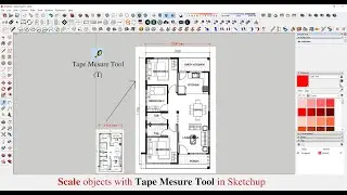 SU_ SCALE THEO KÍCH THƯỚC MONG MUỐN TRONG SKETCHUP/Scale objects with Tape Measure Tool in Sketchup
