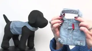Blue Jean Jacket Denim Vest Harness by Doggles