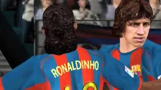 FIFA  2005   Barcelona vs  Real  Madrid  Frendly   Match  ( FIRST  HALF)