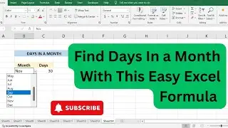 Find days in a month with this easy excel formula