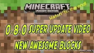 POTATOES & MORE! Minecraft PE 0.8.0 [Pocket Edition] UPDATE VIDEO iPod/iPhone/iPad/Android