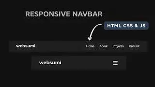 Build a Modern Responsive Navbar with Hamburger Menu (HTML CSS JavaScript)