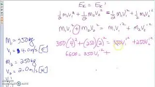SPH 4U0 - Ch 5 Momentum - Elastic Collision in 1D - both moving