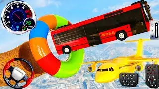 Mega Ramp Coach Bus Stunt Racing Simulator 3D - Android Gameplay