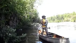 Canoe Poling - Pinawa Channel (need a new pole).