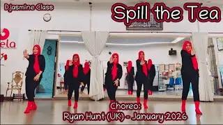Spill the Tea Line Dance | Djasmine Class | Choreo:Ryan Hunt&nbsp;(UK) - January 2026