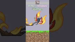 Winmon Fire Bird ✨ Idle / Move / Attack Animations #monstertaming #winmon