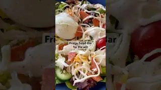 ✨🥗 New Obsession: Fridge Salad Bars 🥗✨ #mealprep #salad #healthy #saladbar #lunch