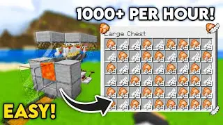 Minecraft Super Easy AFK CHICKEN Farm - Simple, Automatic, Unlimited! Minecraft 1.20 Bedrock + Java