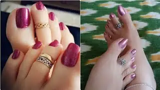 new feet jewellery and stylish nail paint collection for ladies.