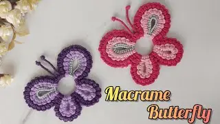 Новый дизайн бабочки из макраме | Бабочка из макраме | Мастер-класс по плетению бабочки из макраме | Шаг за шагом | Сделай сам