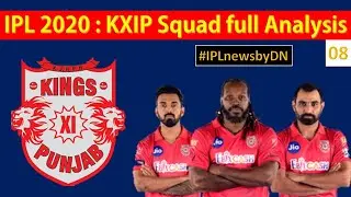 IPL 2020 KXIP  team | KXIP full squad list  (HINDI) | Kings Eleven Punjab | #IPLnewsbyDN