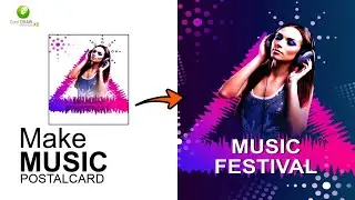 POSTALCARD Coreldraw | coreldraw tutorial logo design | shell_design