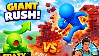 GIANT RUSH Gameplay 😱 | Brick Smash x10 Power | Crazy Mobile Game! Part 1 Levels 1-7 (Android, iOS)