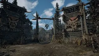 Barbarian Village. Warcraft - Medieval Fantasy.