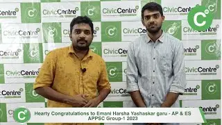Topper's Talk | Emani Harsh Yashaskar-Assistant Prohibition & Excise Superintendent APPSC G-1 2023