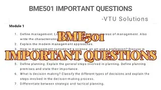 BME501 management, important questions, 22 scheam, 5th sem, ME Stream