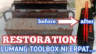 HOW TO RESTORE OLD METAL TOOL BOX (luna) || TAGALOG
