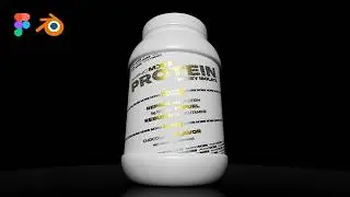 Supplement Label Design in Figma + Foil-Enhanced 3D Product Mockup in Blender