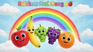 Rainbow Fruit Song 🌈🍎 | Learn Colors with Fruits | Fun Kids Rhyme
