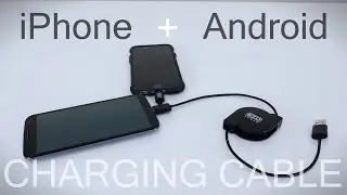 EZO - iPhone and Android 2 in 1 Retractable Charging Cable (4K)