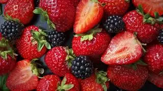 forest berries on a rotating background