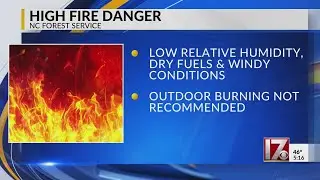 High fire danger in North Carolina