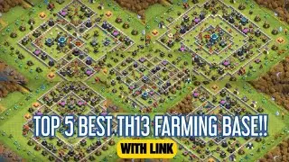 TOP 5 TH13 FARMING BASE WITH *COPY LINK* | BEST TH13 FARMING/TROPHY BASE - Clash Of Clans